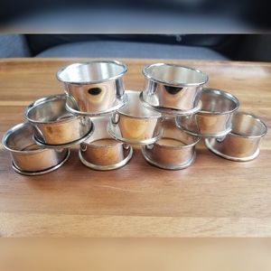 Vintage F.B. Rogers Silver Plated Napkin Rings Set of 9